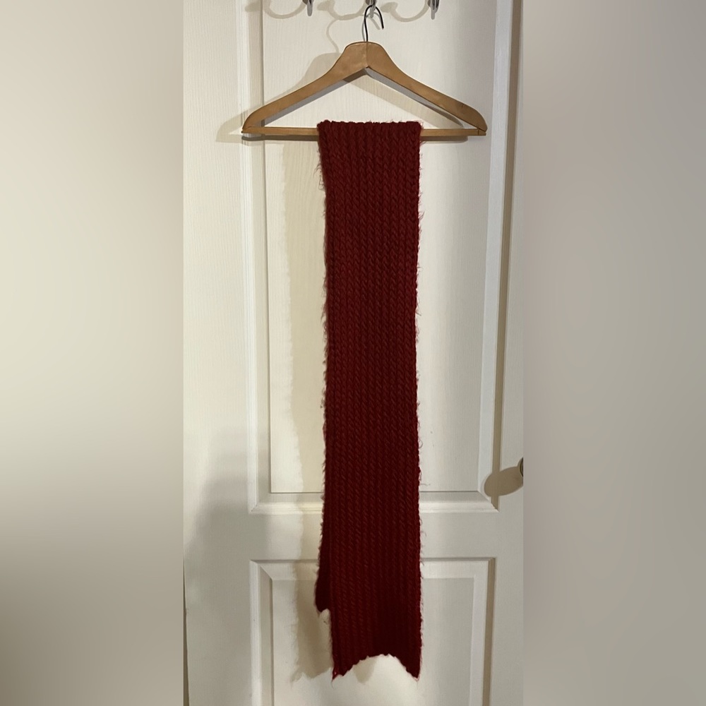 Handcrafted Scarf. Deep red. Your ultimate accessory is here.